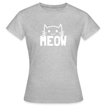 Miaou, miaou - T-shirt Femme - gris chiné - Devant - AI Model Female 172 dark (172cm)