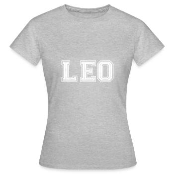 Leo - Frauen T-Shirt - Grau meliert - Vorne - AI Model Female 172 dark (172cm)