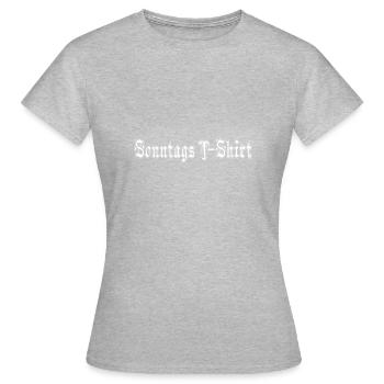 Sonntag - Frauen T-Shirt - Grau meliert - Vorne - AI Model Female 172 dark (172cm)