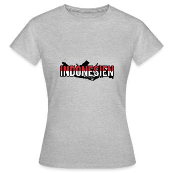 Indonésie - T-shirt Femme - gris chiné - Devant - AI Model Female 172 dark (172cm)