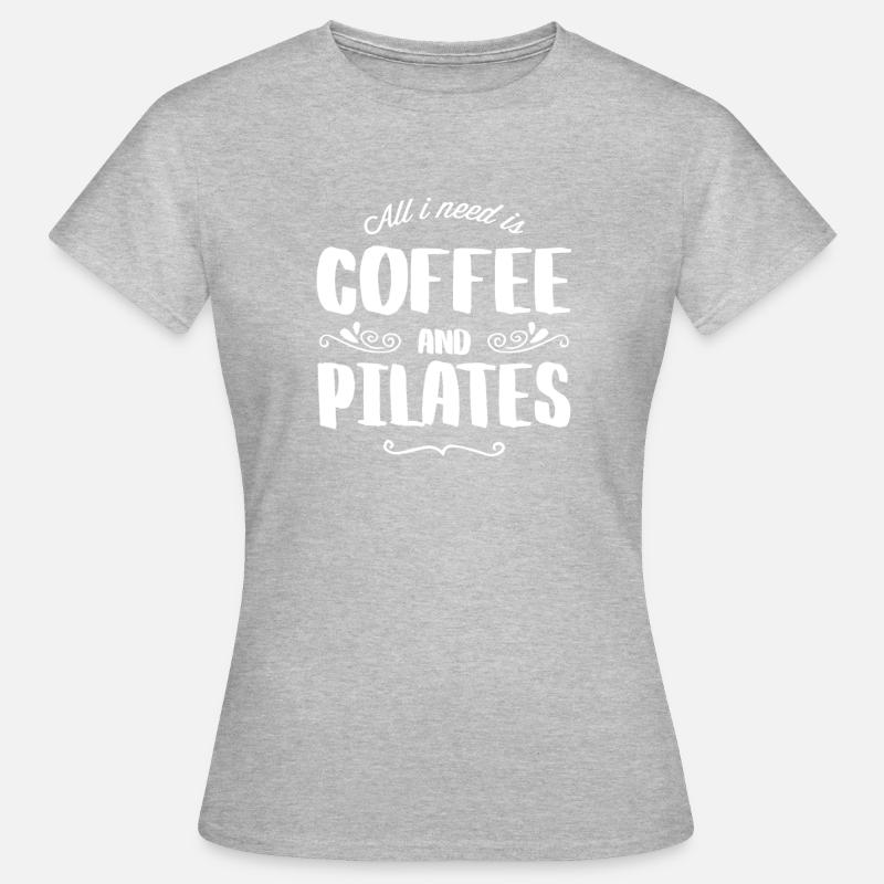 Pilates & Caffè - Maglietta da donna - grigio melange