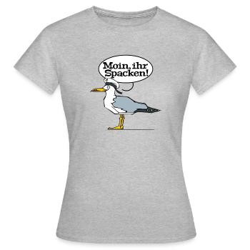 Mouette nord de l'Allemagne du Nord Hambourg Moin Spacken - T-shirt Femme - gris chiné - Devant - AI Model Female 172 dark (172cm)