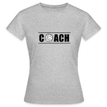 Volleyball Beachvolleyball Trainer Coach Geschenk - Frauen T-Shirt - Grau meliert - Vorne - AI Model Female 172 dark (172cm)
