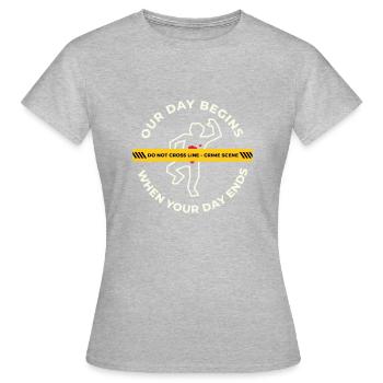 Drôle de policiers cadeau de flic - T-shirt Femme - gris chiné - Devant - AI Model Female 172 dark (172cm)