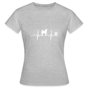 Husky - T-shirt Femme - gris chiné - Devant - AI Model Female 172 dark (172cm)
