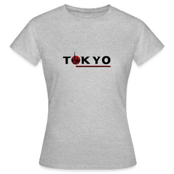 Tokyo Japan Skyline Samurai Gift Metropolis - Women's T-Shirt - heather grey - Front - AI Model Female 172 dark (172cm)