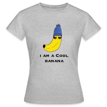 Banane / Banane - Je suis une banane fraîche - T-shirt Femme - gris chiné - Devant - AI Model Female 172 dark (172cm)