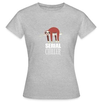 Serial chiller serial killer serial killer sloth - Women's T-Shirt - heather grey - Front - AI Model Female 172 dark (172cm)