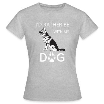 Schaeferhund - Frauen T-Shirt - Grau meliert - Vorne - AI Model Female 172 dark (172cm)