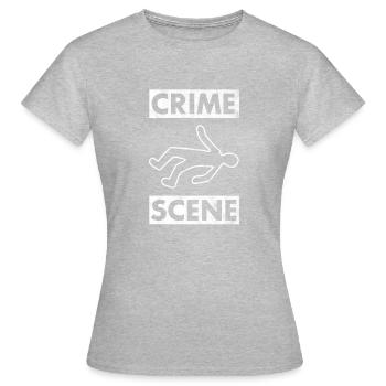 Scène de crime assassiner scène de crime crime - T-shirt Femme - gris chiné - Devant - AI Model Female 172 dark (172cm)
