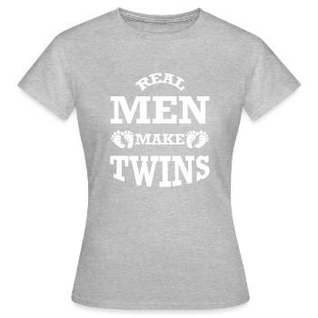 twins - Women's T-Shirt - heather grey - Front - AI Model Female 172 dark (172cm)