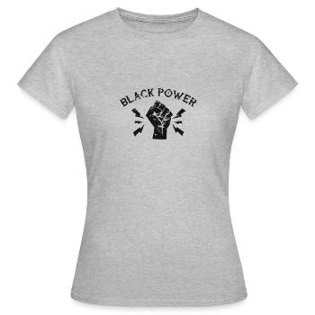 Black Power fist gift - Women's T-Shirt - heather grey - Front - AI Model Female 172 dark (172cm)