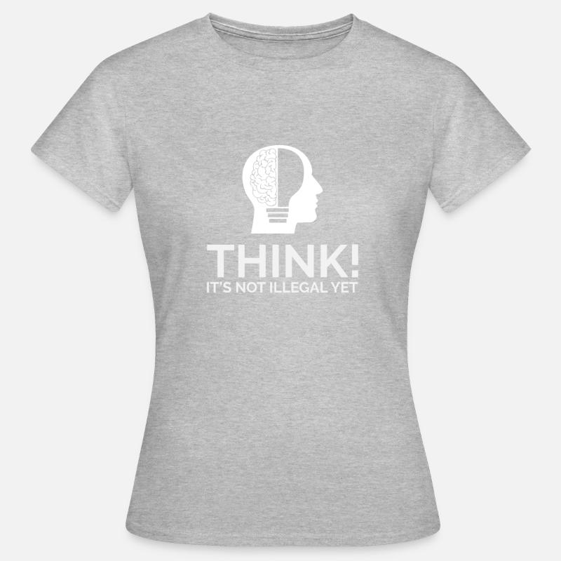 Thinking Brain Brain Head Intelligence Geek - Women's T-Shirt - heather grey