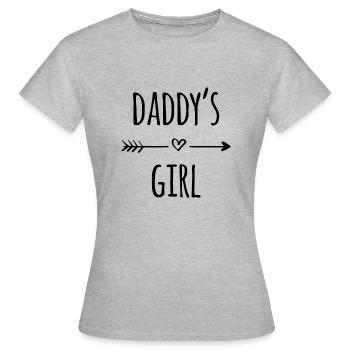 Naissance bébé papa disant cadeau - T-shirt Femme - gris chiné - Devant - AI Model Female 172 dark (172cm)