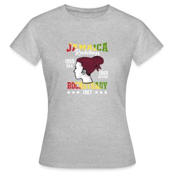 Reggae Jamaika Ska Rocksteady - Geschenk - Frauen T-Shirt - Grau meliert - Vorne - AI Model Female 172 dark (172cm)