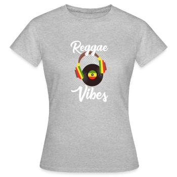 Reggae Musique Vibrations - Cadeau - T-shirt Femme - gris chiné - Devant - AI Model Female 172 dark (172cm)