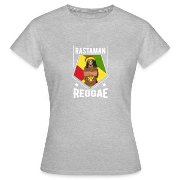 Reggae Rastamann - Cadeau - T-shirt Femme - gris chiné - Devant - AI Model Female 172 dark (172cm)