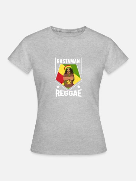 Reggae Rastamann - Geschenk - Frauen T-Shirt - Grau meliert