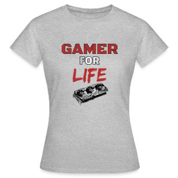 Gaming Gaming Gaming Gaming Gaming Gaming Gaming - Women's T-Shirt - heather grey - Front - AI Model Female 172 dark (172cm)