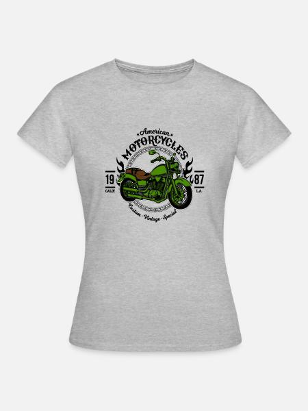 Motorrad Motorcycles - Frauen T-Shirt - Grau meliert