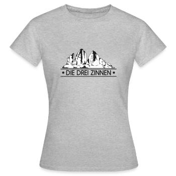 The Three Peaks - Women's T-Shirt - heather grey - Front - AI Model Female 172 dark (172cm)