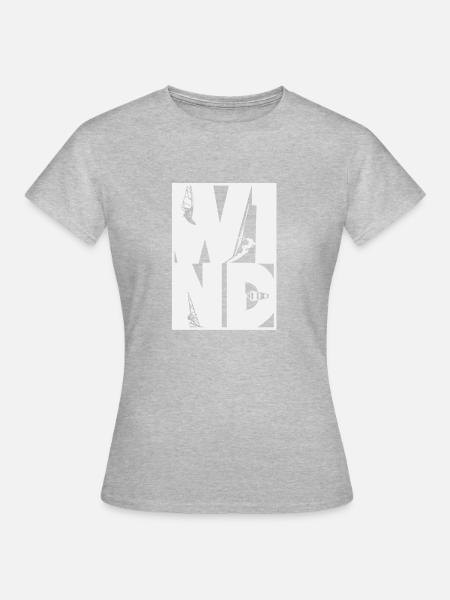 WIND - Frauen T-Shirt - Grau meliert