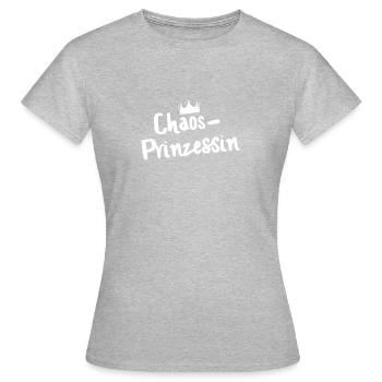 Witziges Chaos Prinzessin Geschenk - Frauen T-Shirt - Grau meliert - Vorne - AI Model Female 172 dark (172cm)