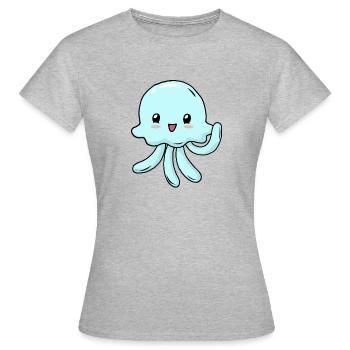 Small jellyfish - Women's T-Shirt - heather grey - Front - AI Model Female 172 dark (172cm)