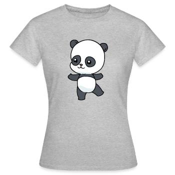 Bébé panda - T-shirt Femme - gris chiné - Devant - AI Model Female 172 dark (172cm)