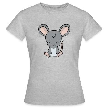 Petite souris bébé - T-shirt Femme - gris chiné - Devant - AI Model Female 172 dark (172cm)