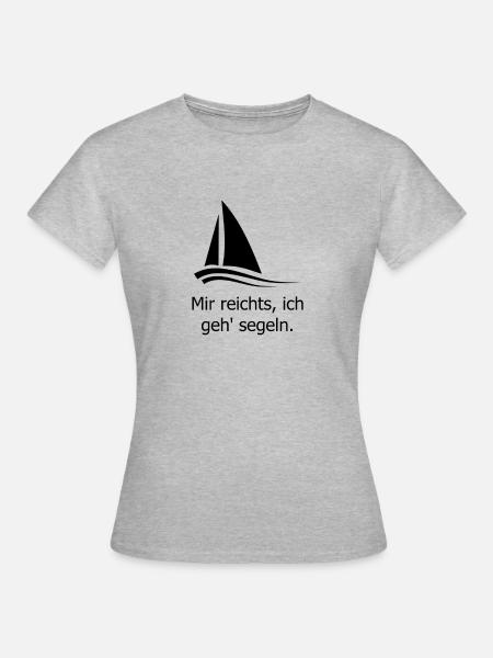 Ich geh Segeln. Segelboot Segel Segler - Frauen T-Shirt - Grau meliert