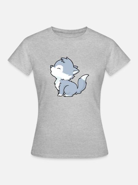 Petit loup - T-shirt Femme - gris chiné