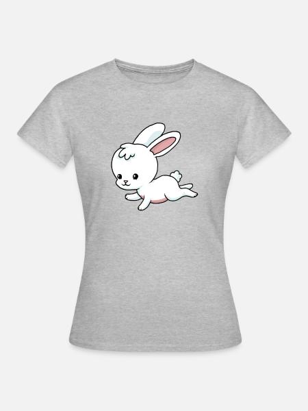 Kleines Häschen - Frauen T-Shirt - Grau meliert