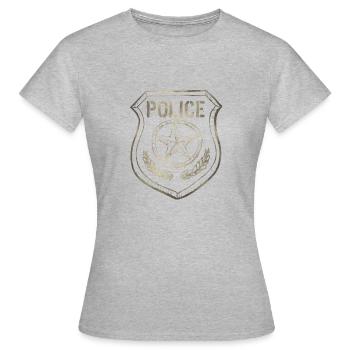 Team Police - T-shirt Femme - gris chiné - Devant - AI Model Female 172 dark (172cm)