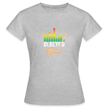 Electro Music Logo - Frauen T-Shirt - Grau meliert - Vorne - AI Model Female 172 dark (172cm)
