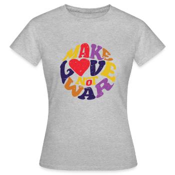 Make Love Not War était un festival de musique hippie - T-shirt Femme - gris chiné - Devant - AI Model Female 172 dark (172cm)