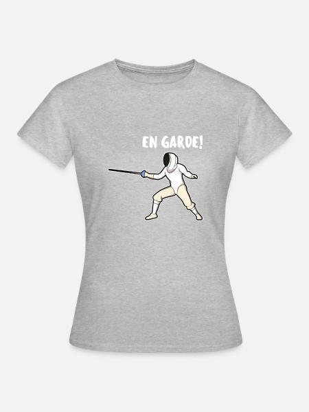 Lustig Fechten Spruch Fechter Fechtkunst Geschenk - Frauen T-Shirt - Grau meliert