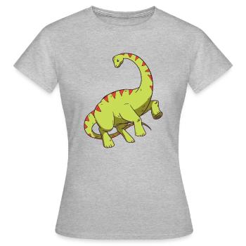 Apatosaurus long-necked dinosaur - Women's T-Shirt - heather grey - Front - AI Model Female 172 dark (172cm)
