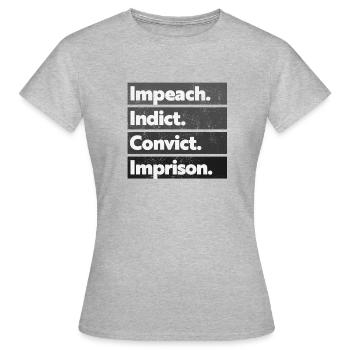  Impeach, Anti  Protest - Women's T-Shirt - heather grey - Front - AI Model Female 172 dark (172cm)