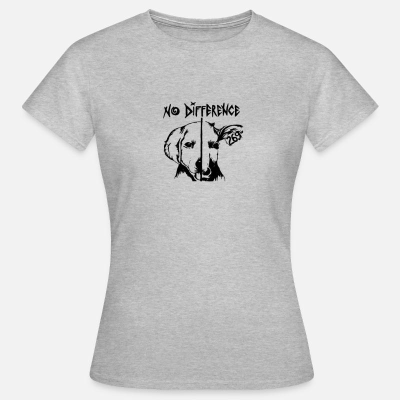 NO DIFFERENCE - Frauen T-Shirt - Grau meliert