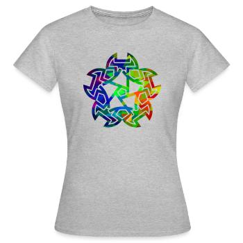 Keltisches Ornament - Frauen T-Shirt - Grau meliert - Vorne - AI Model Female 172 dark (172cm)