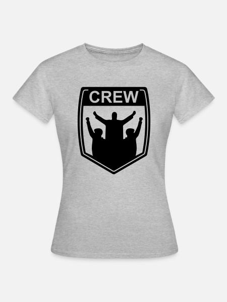 crew - Frauen T-Shirt - Grau meliert