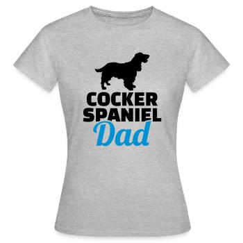 Cocker Spaniel - T-shirt Femme - gris chiné - Devant - AI Model Female 172 dark (172cm)