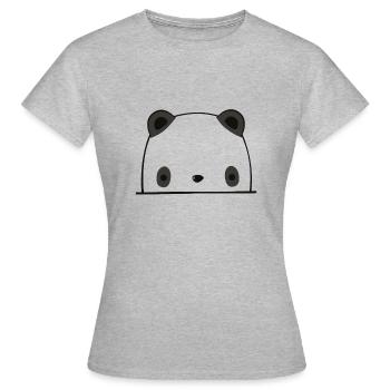 Panda - Frauen T-Shirt - Grau meliert - Vorne - AI Model Female 172 dark (172cm)
