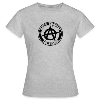 Anarchy Rock Against the System Punks not dead Goa - Frauen T-Shirt - Grau meliert - Vorne - AI Model Female 172 dark (172cm)