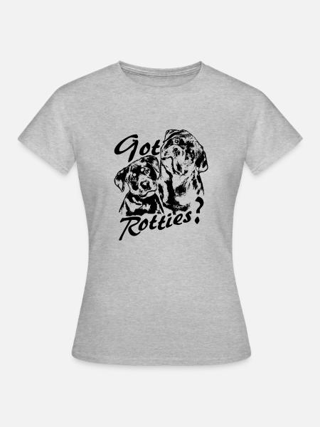 Hast du Rotties? - Frauen T-Shirt - Grau meliert