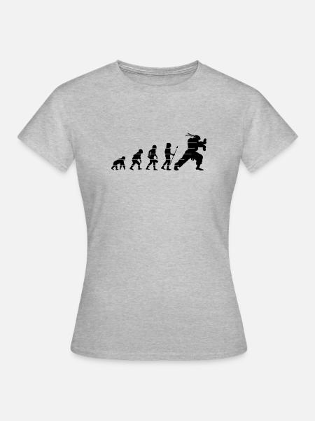 human evolution or hadouk - Women's T-Shirt - heather grey