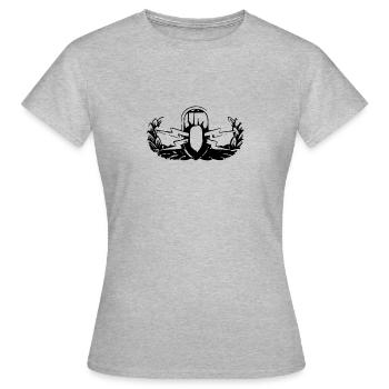 grundlegendes EOD-Abzeichen - Frauen T-Shirt - Grau meliert - Vorne - AI Model Female 172 dark (172cm)