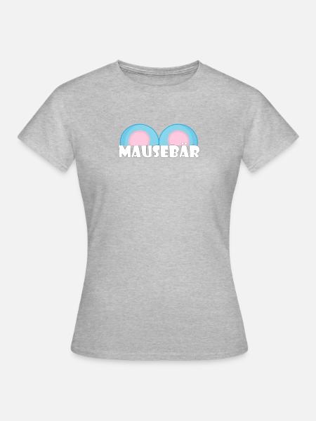 Kosename Mausebär Geschenkidee - Frauen T-Shirt - Grau meliert