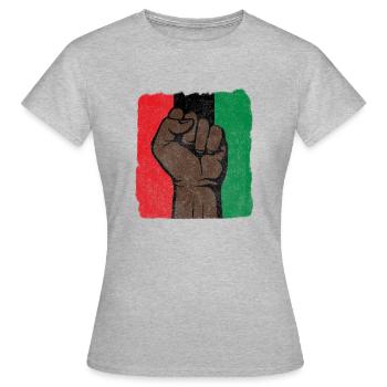 Black Power First-Black History-Black Lives Matter - Women's T-Shirt - heather grey - Front - AI Model Female 172 dark (172cm)